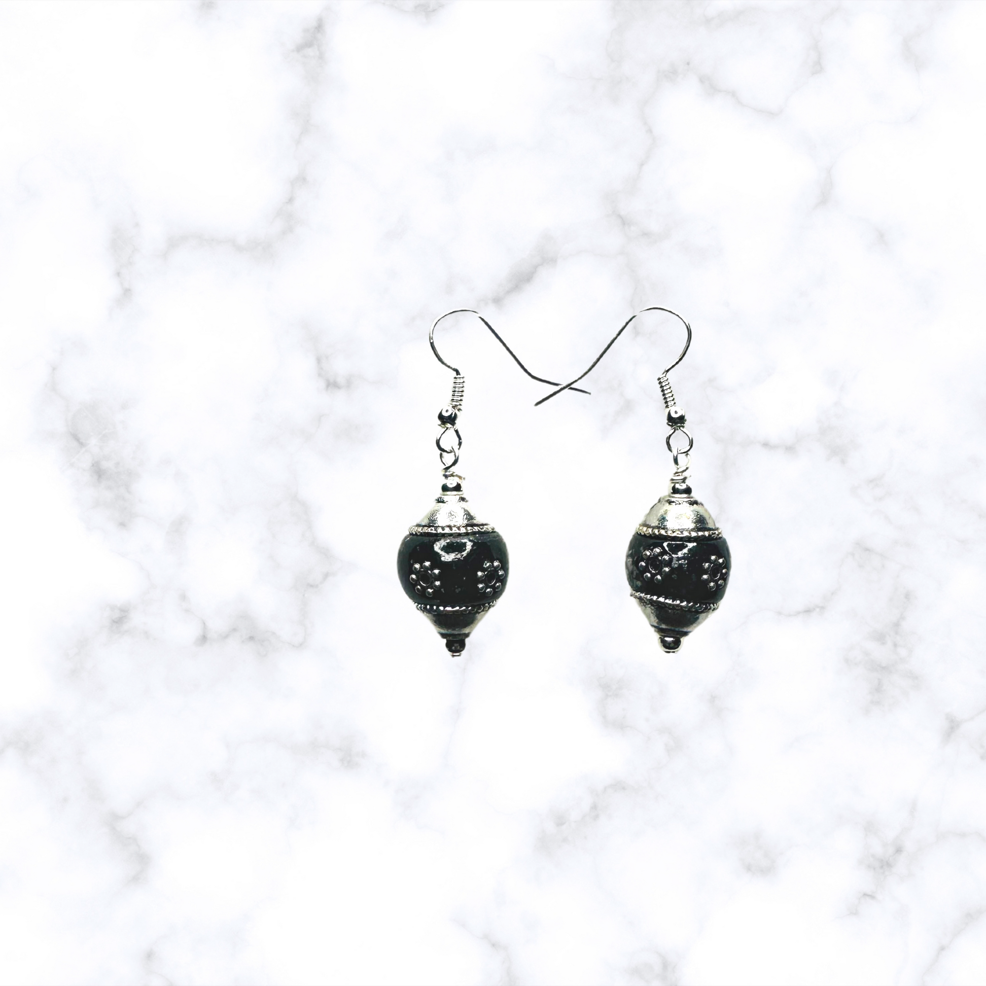 Black Clay Earrings