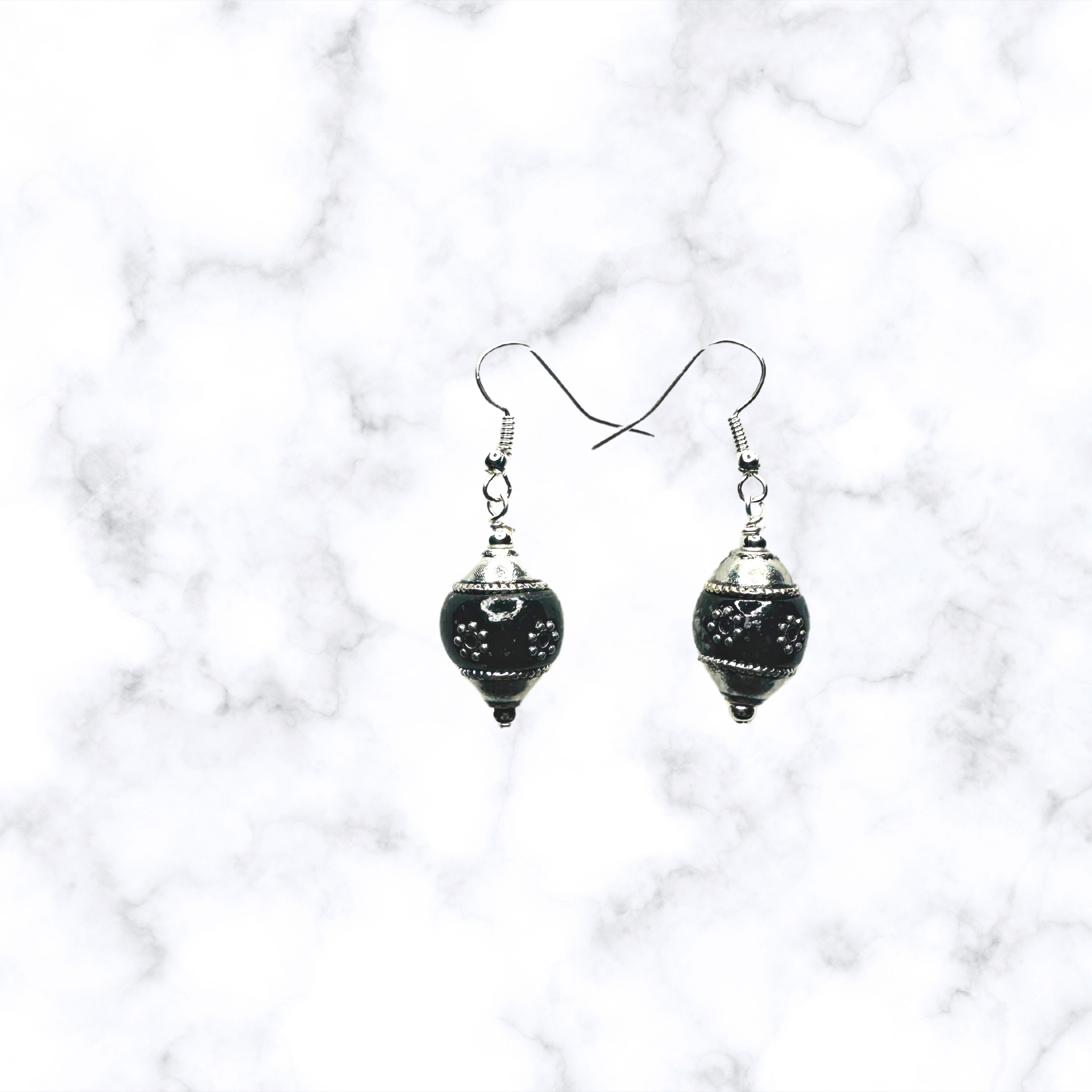 Black Clay Earrings