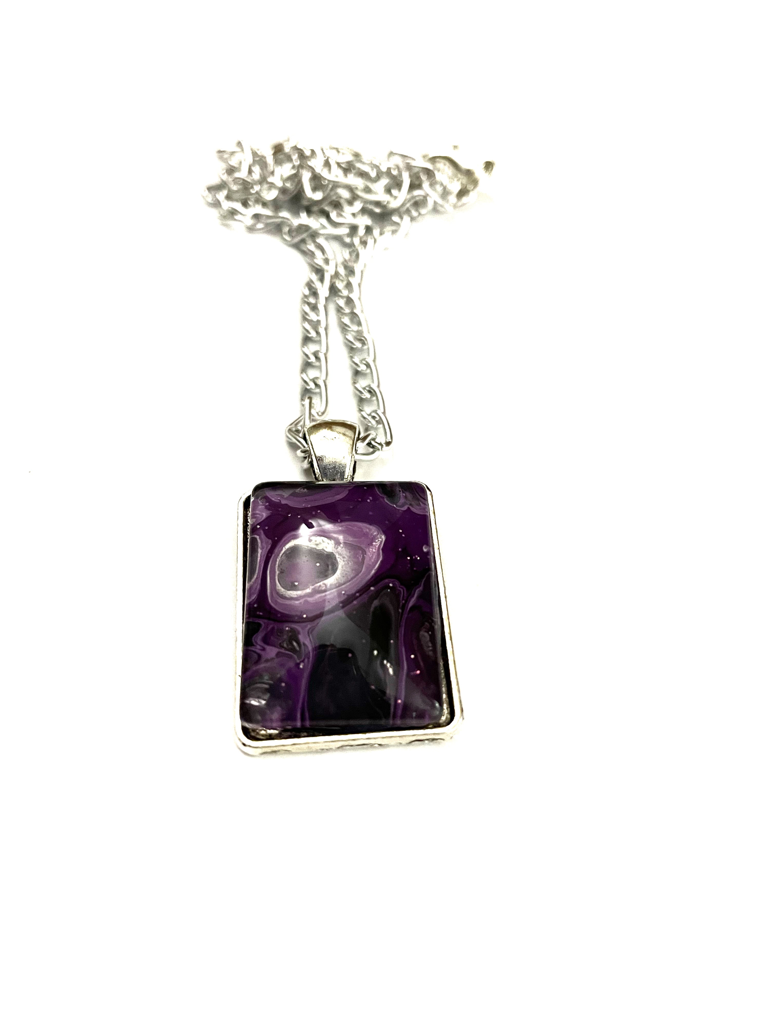 Purple Acrylic Necklaces