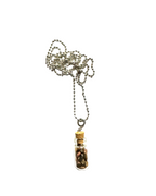 Crystal Chips in Glass Bottle Necklace