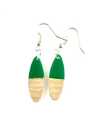 Small Oval Resin & Wood  Earrings