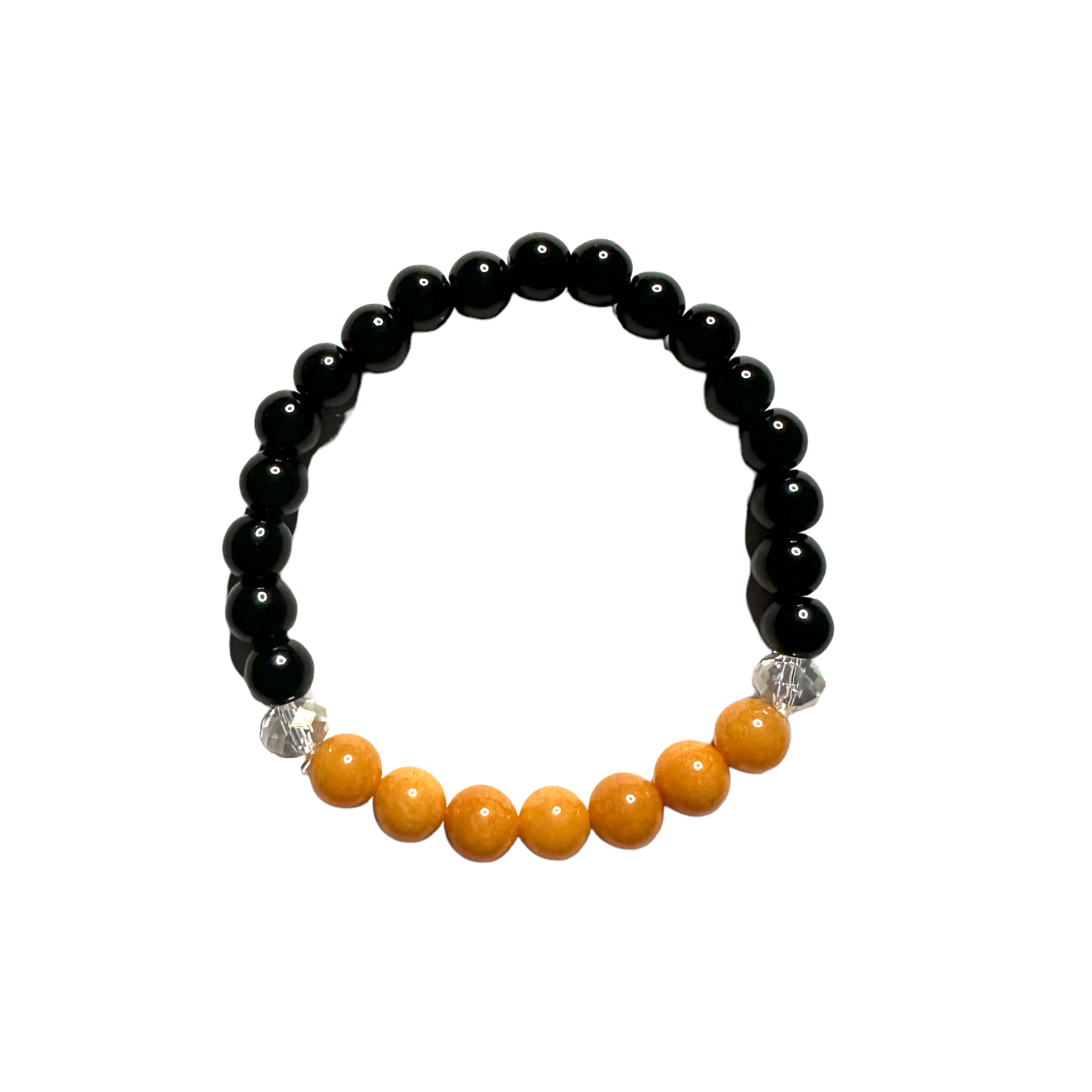 Peach Jade Stretchy Bracelet