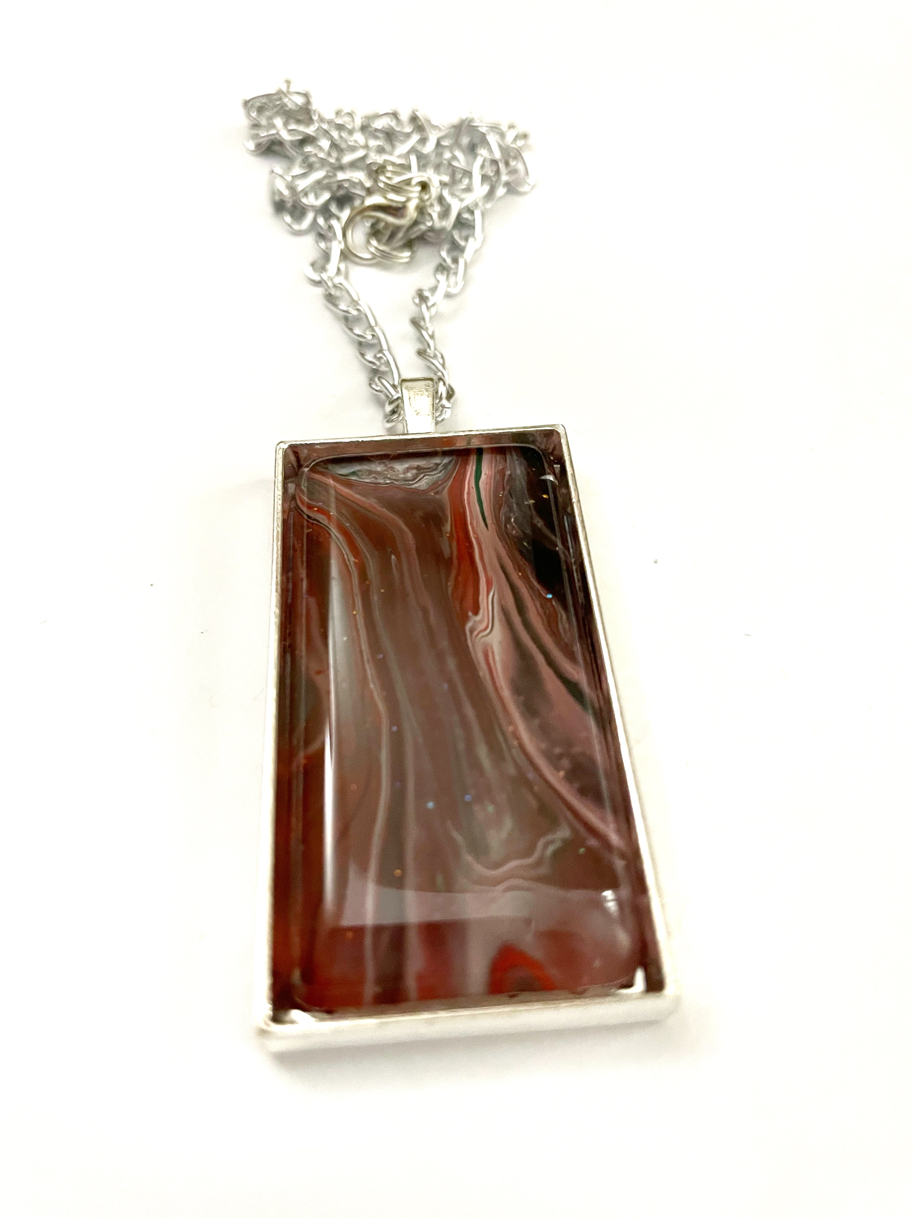 Red and Green Acrylic Necklaces