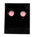 8mm Silver Post Earrings