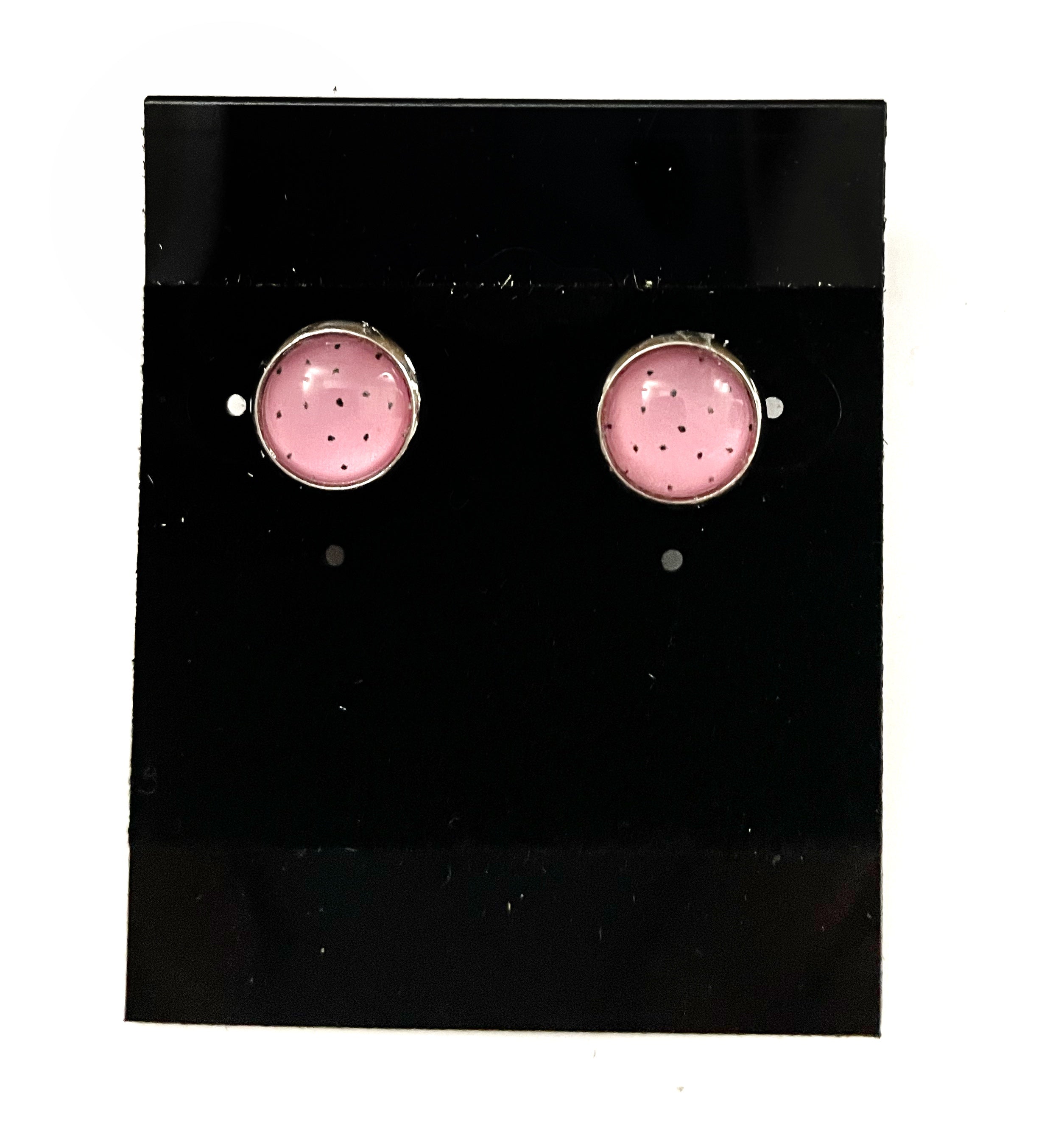 8mm Silver Post Earrings