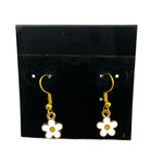 White Flower Earrings