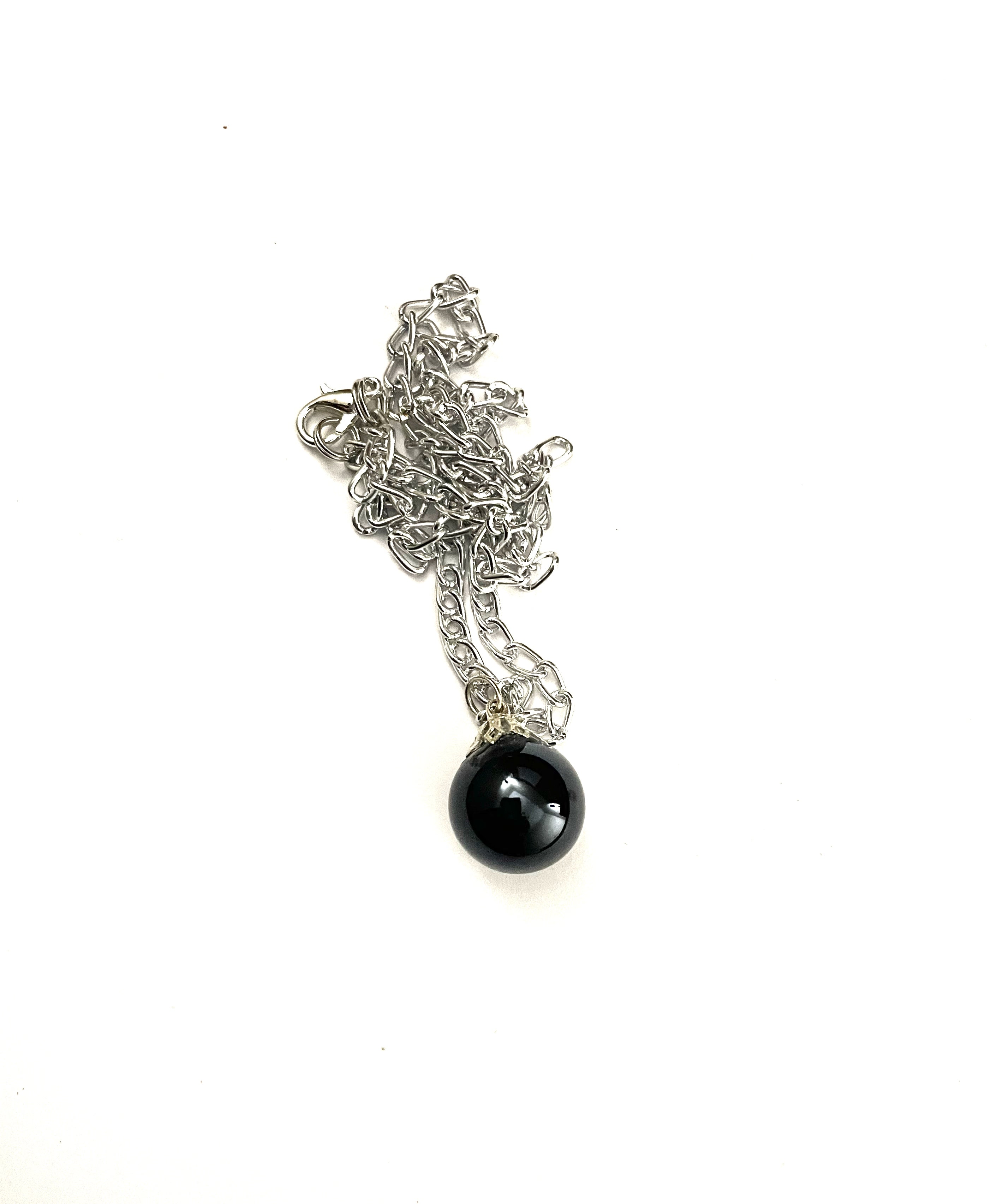 Black Opaque Marble Necklace