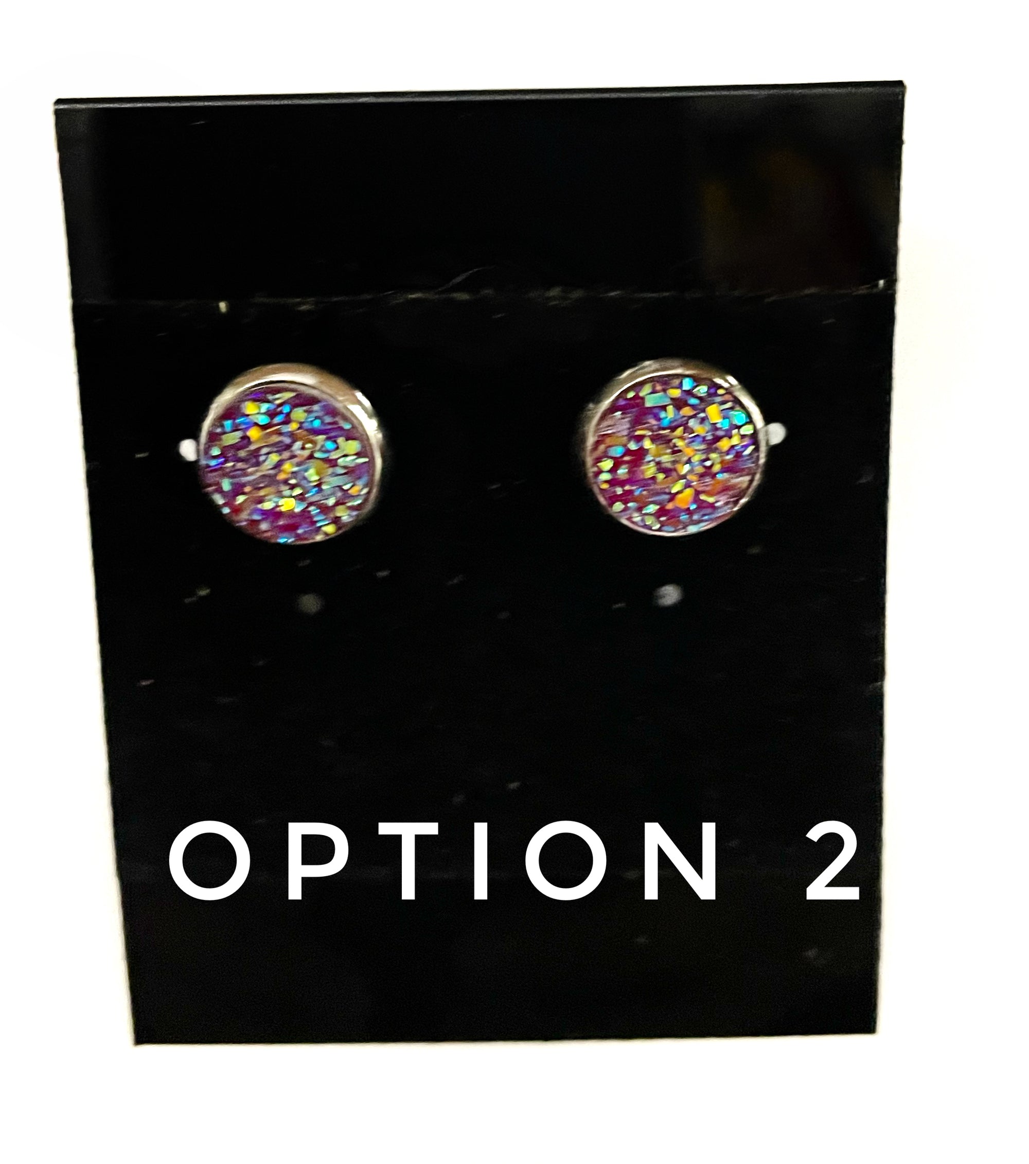 Red Druzy Earrings