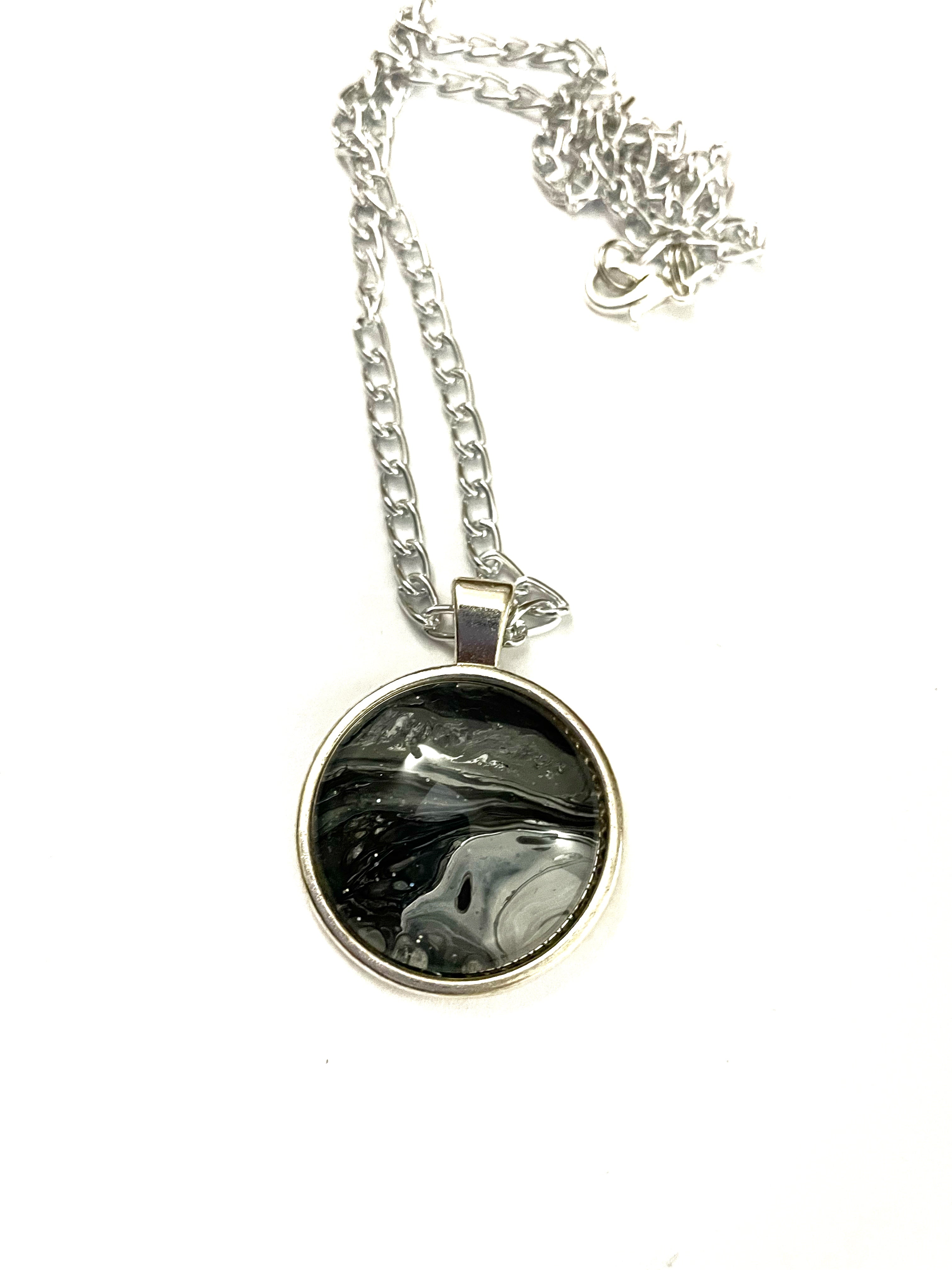 Grey Acrylic Necklaces
