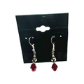 Red and Grey Bracelet and Earring Set