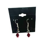 Red and Grey Bracelet and Earring Set