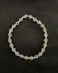 Clear Bicone Bead Stretchy Bracelet