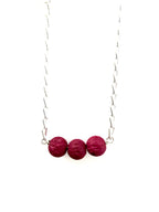 Maroon 3 Bar Lava Stone Necklace