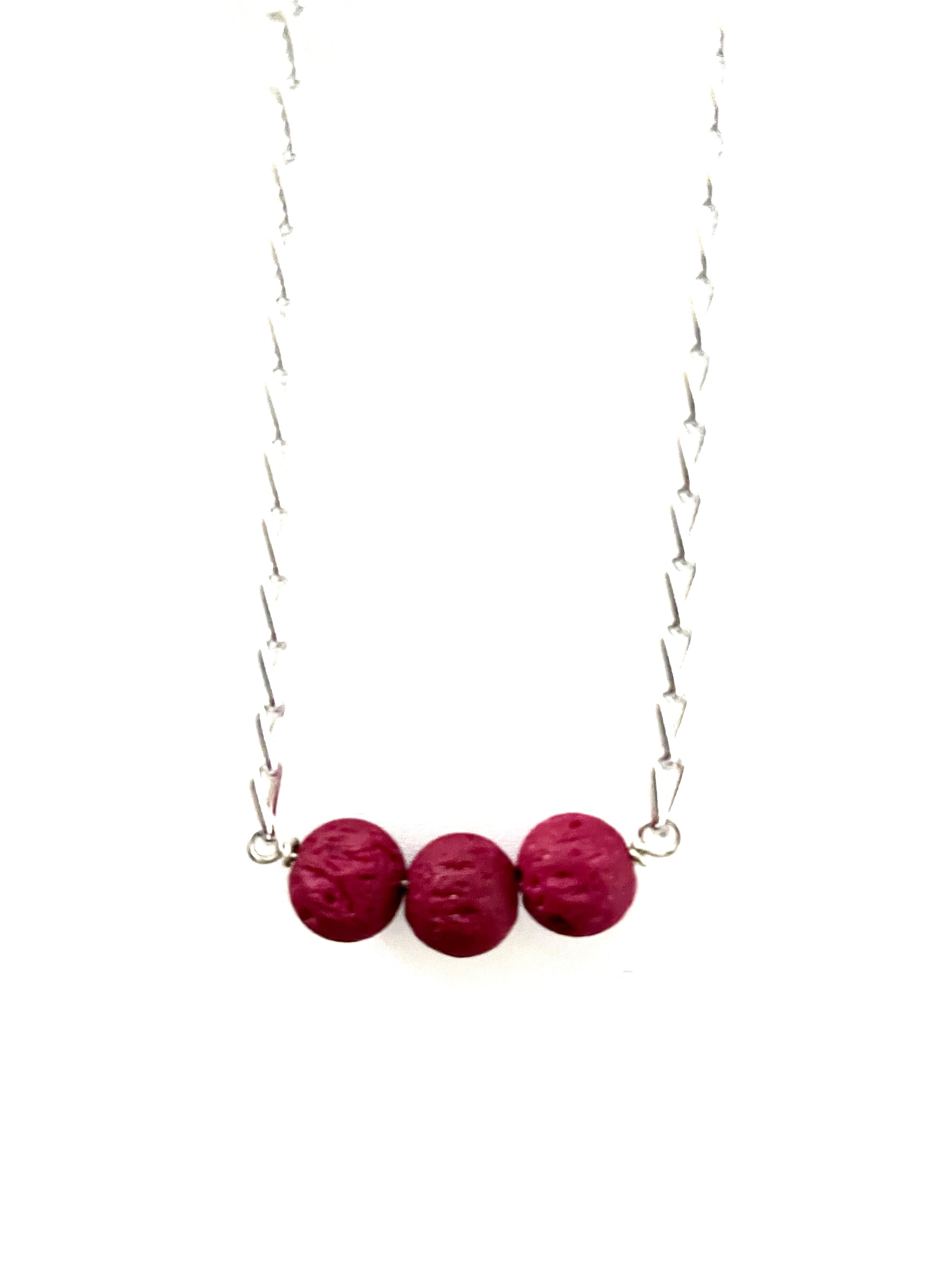 Maroon 3 Bar Lava Stone Necklace