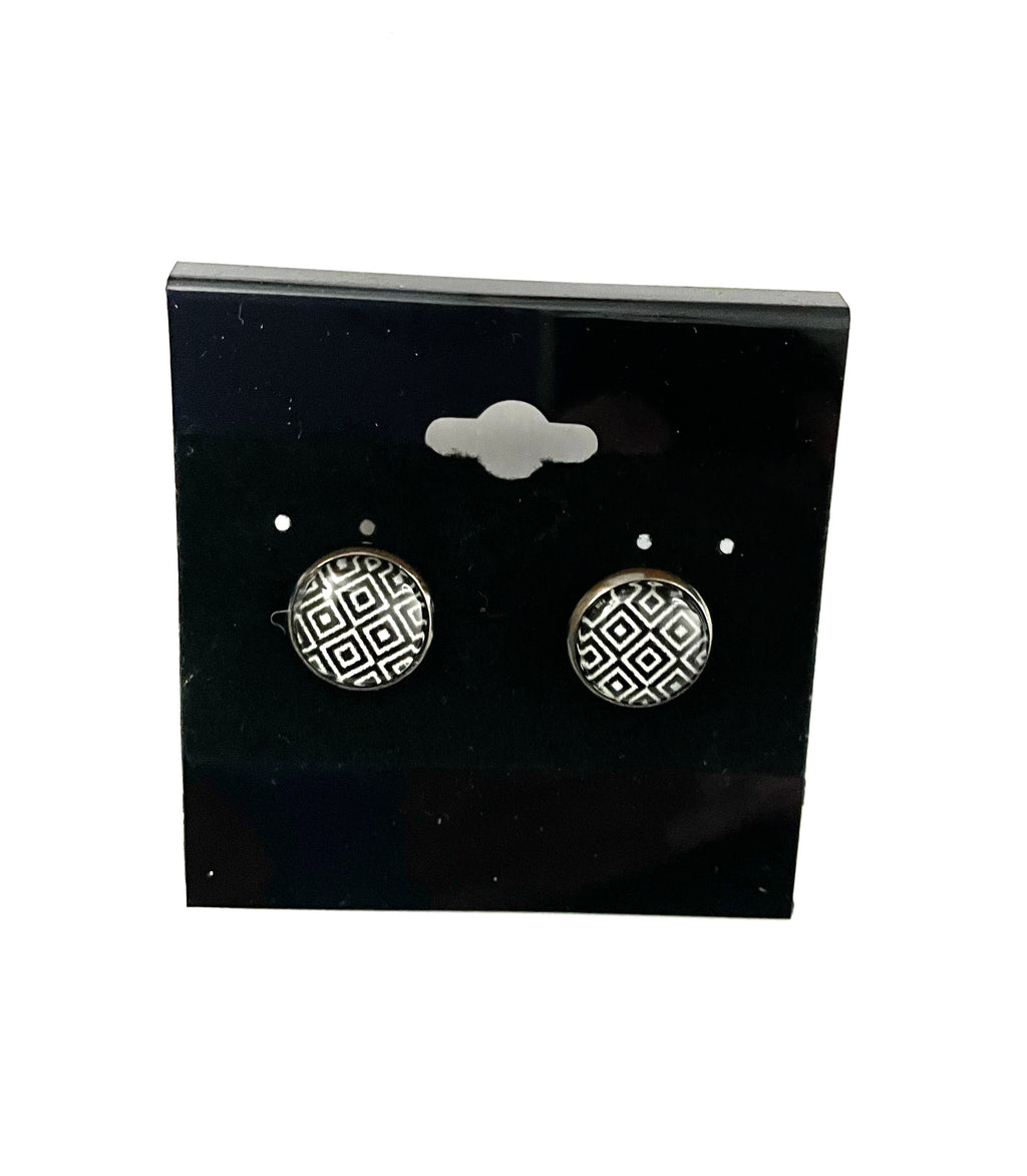 Colorful Post Earrings - Multiple Options -  Black Posts