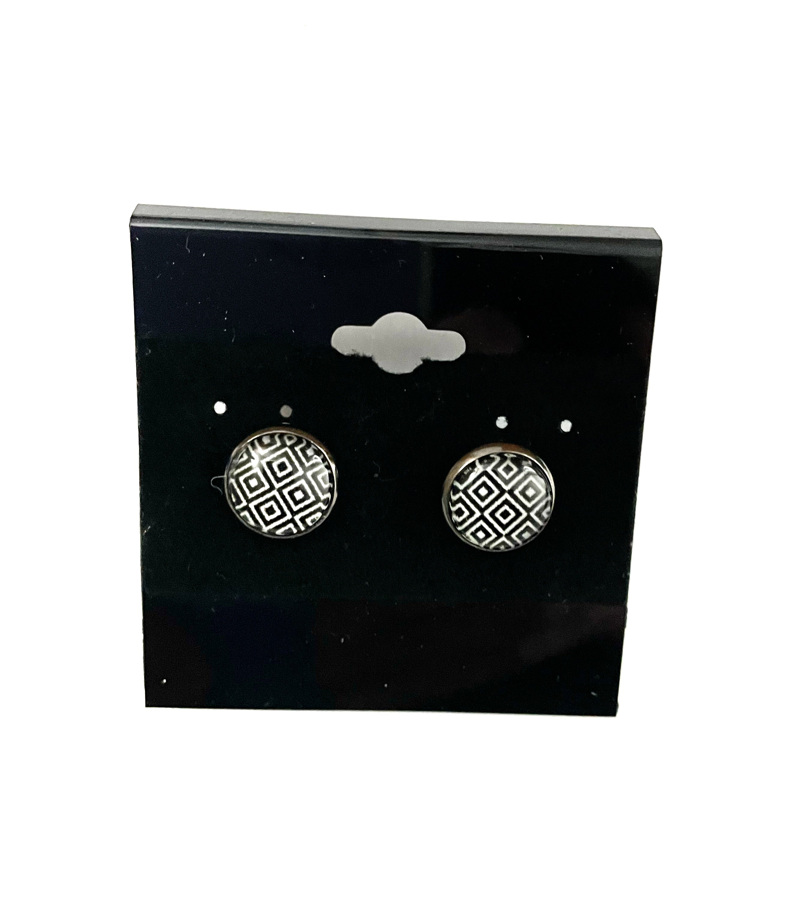 Colorful Post Earrings - Multiple Options -  Black Posts