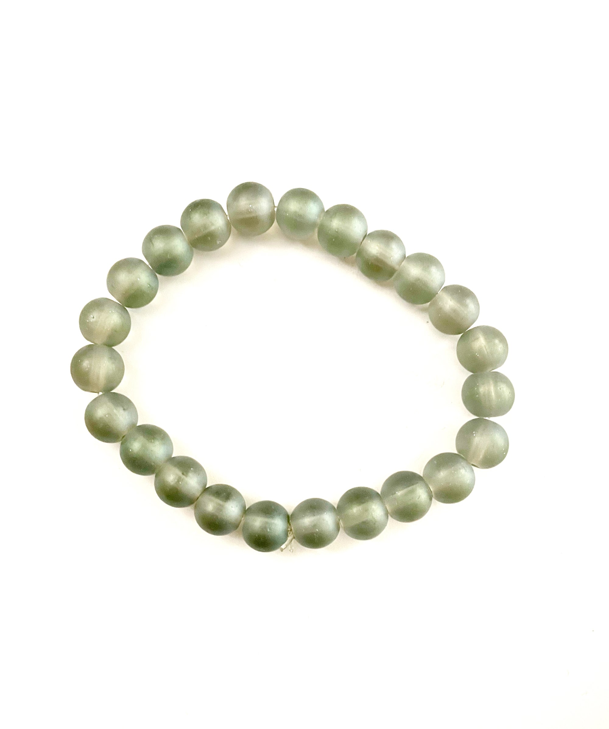 Green Glass Stacked Bracelet