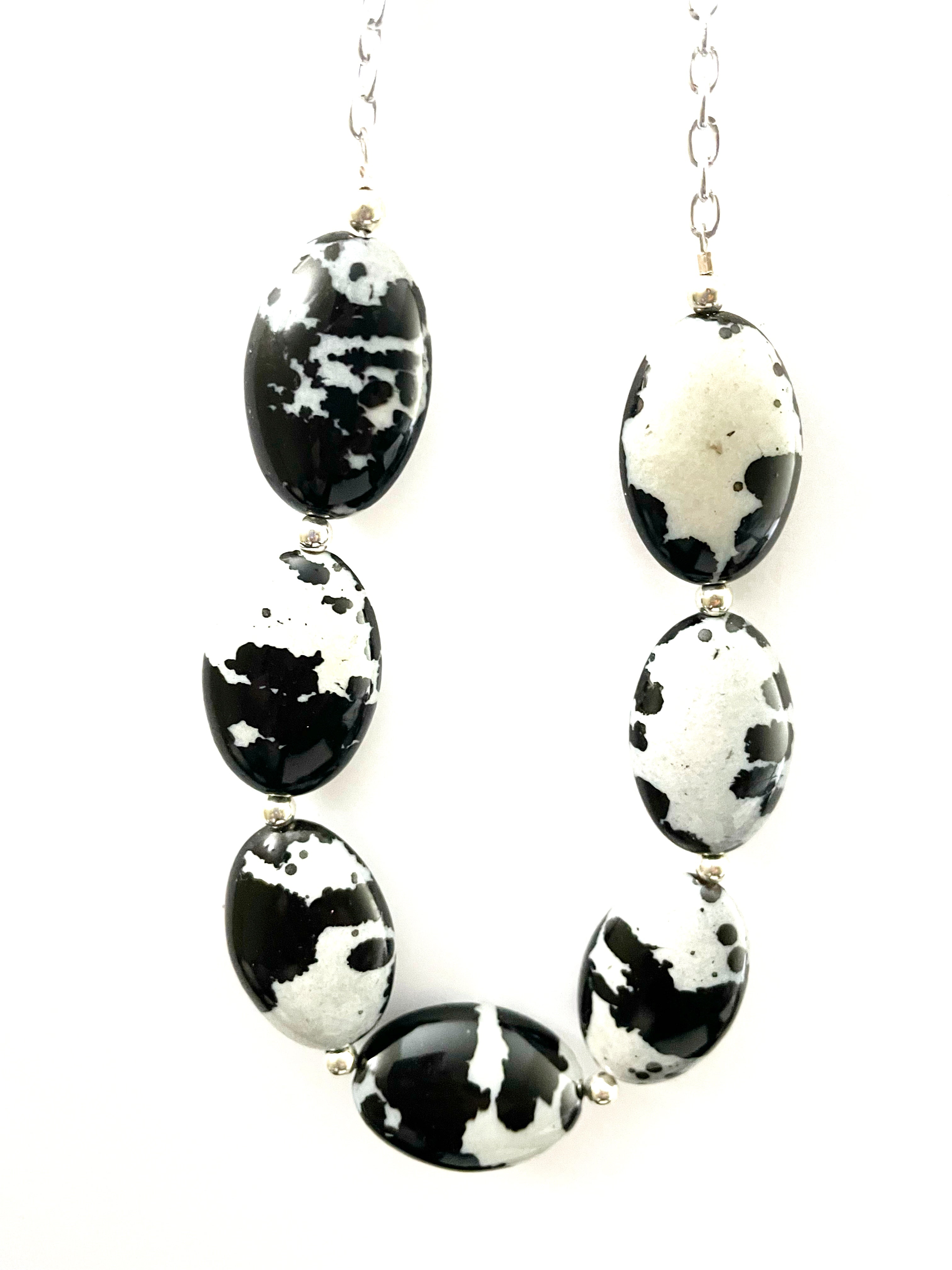 Black and Grey Acrylic Necklace