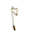 Tiger Eye Bullet Pendant in Gold Necklaces