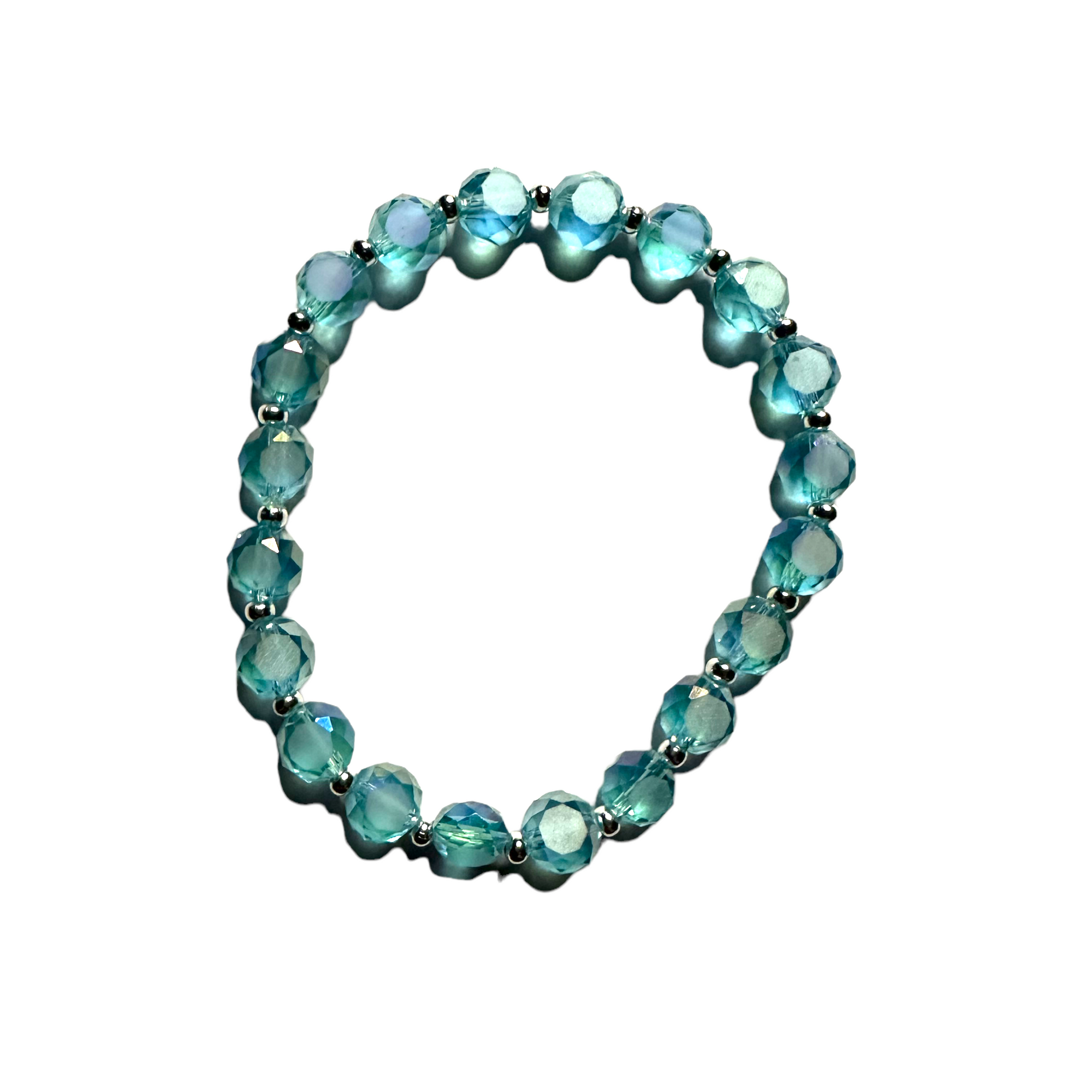 Light Blue Glass Bracelet and Earring Set