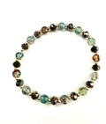 Green with Brown Stretchy Bracelet