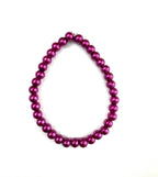 Purple Glass Pearl Stretchy Bracelet - Multiple Options
