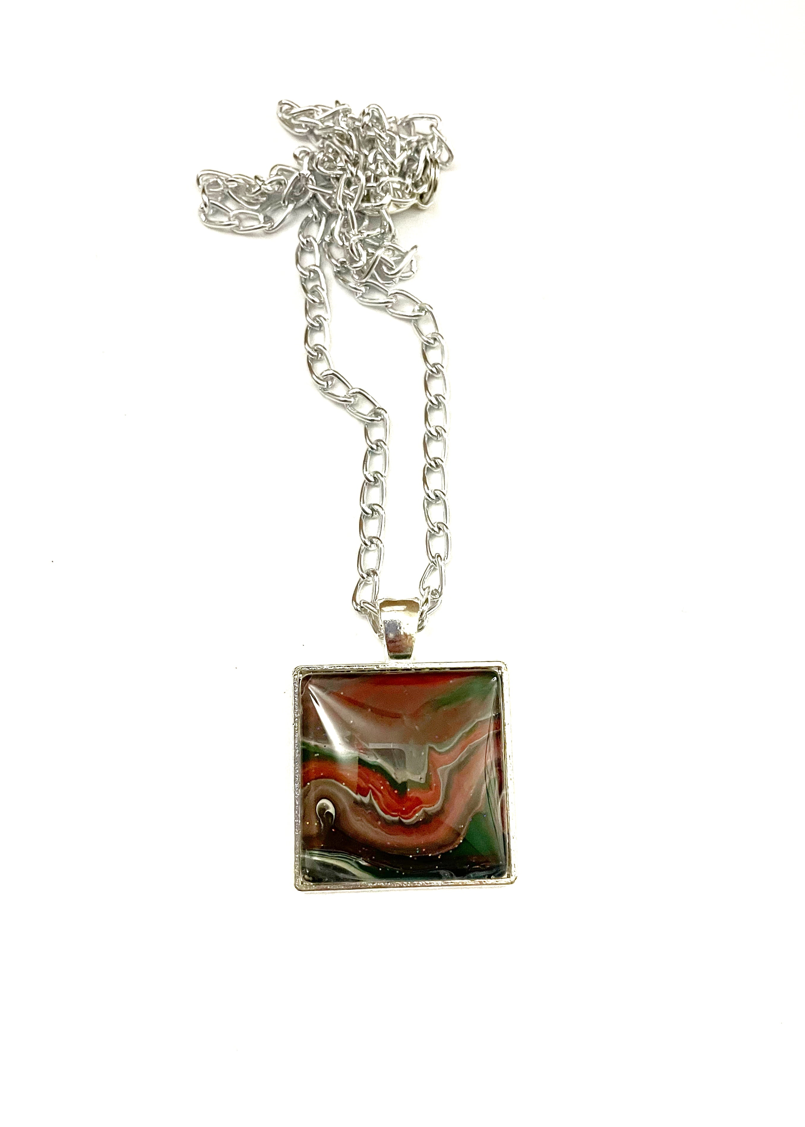 Red and Green Acrylic Necklaces