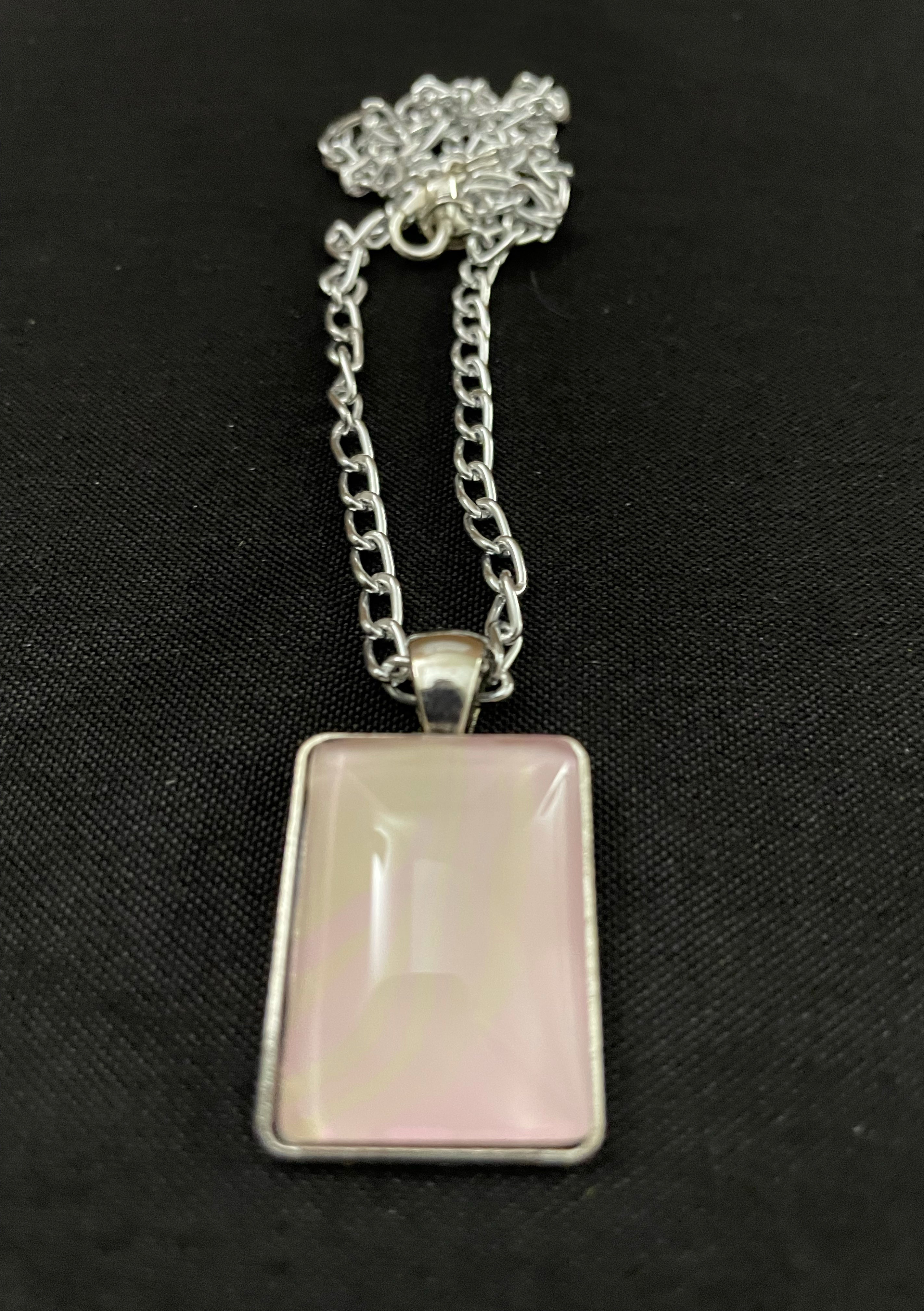 Pale Pink and Cream Acrylic Necklaces