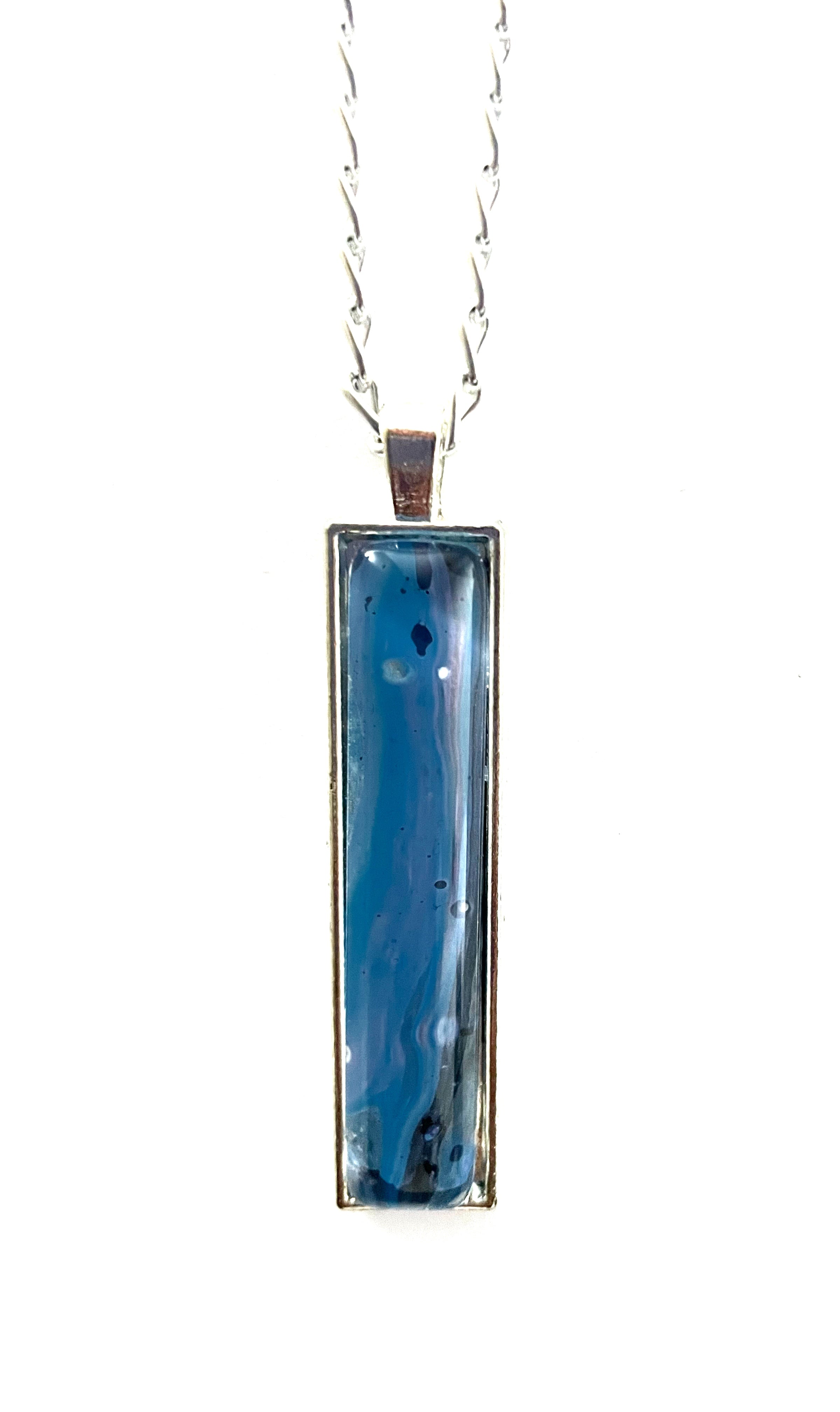 Blue, Pink and Black Acrylic Necklaces