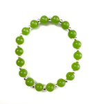 Apple Green Glass Stacked Bracelet