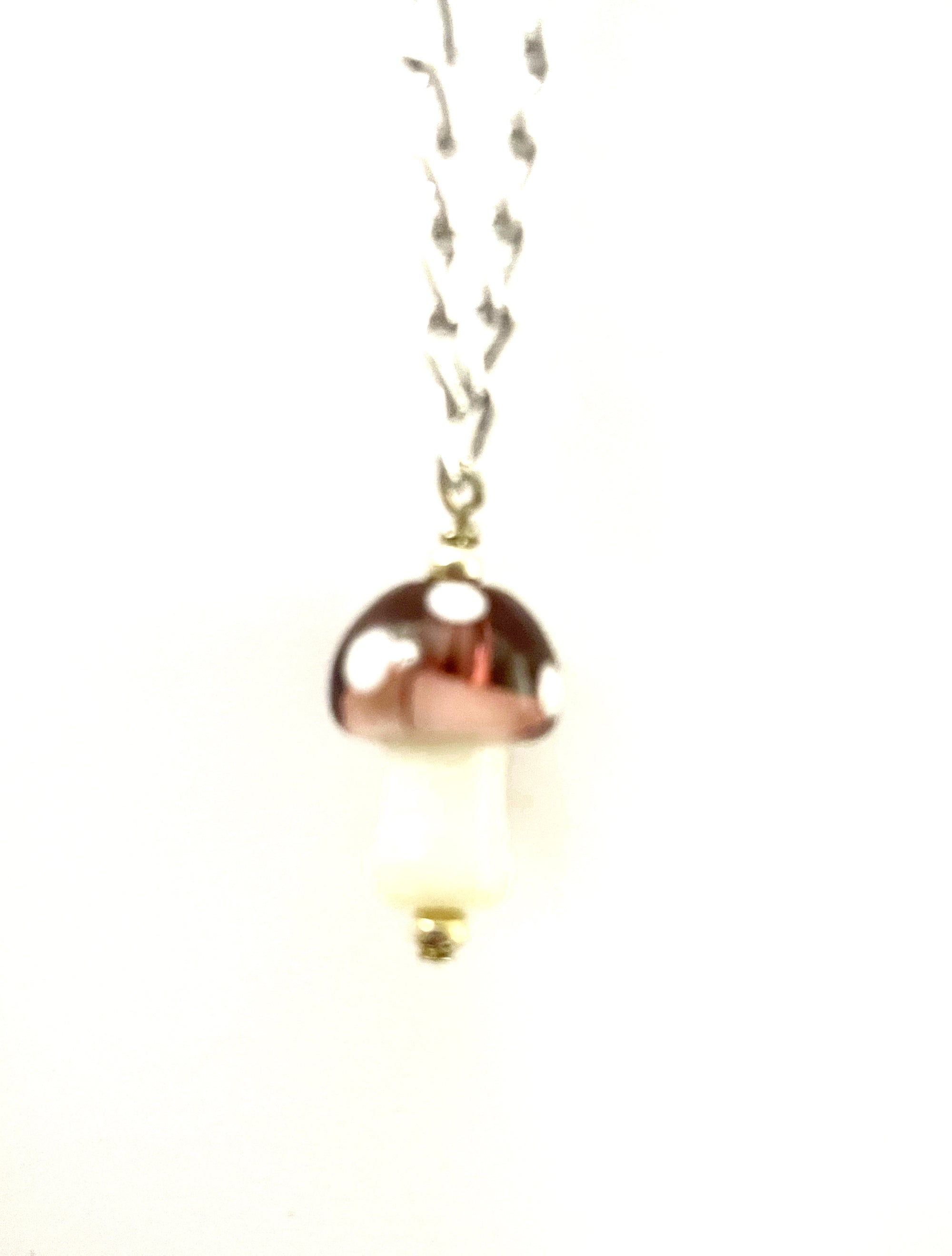 Glass Mushroom Necklace