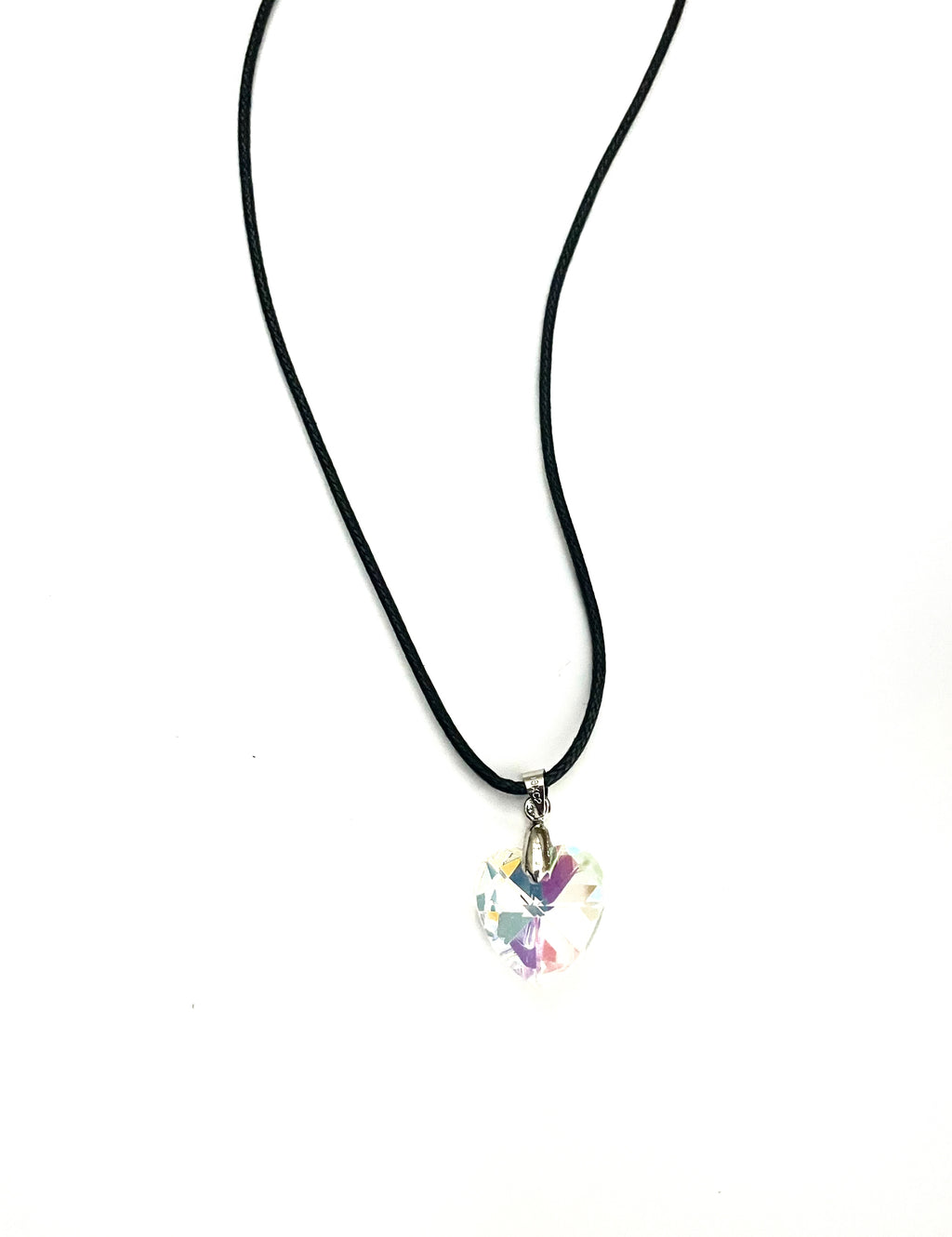 Clear Crystal Heart Necklace