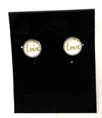 8mm Silver Post Earrings