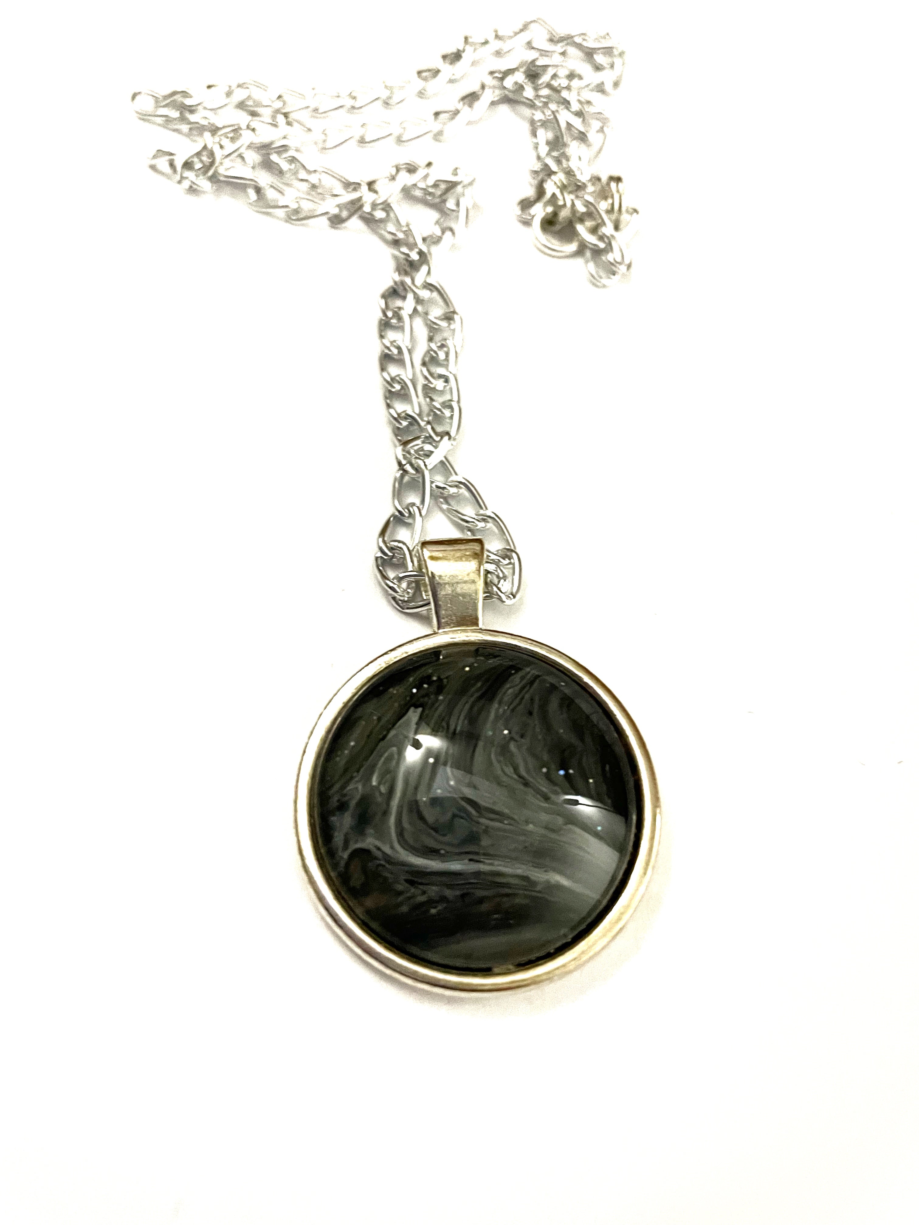 Grey Acrylic Necklaces