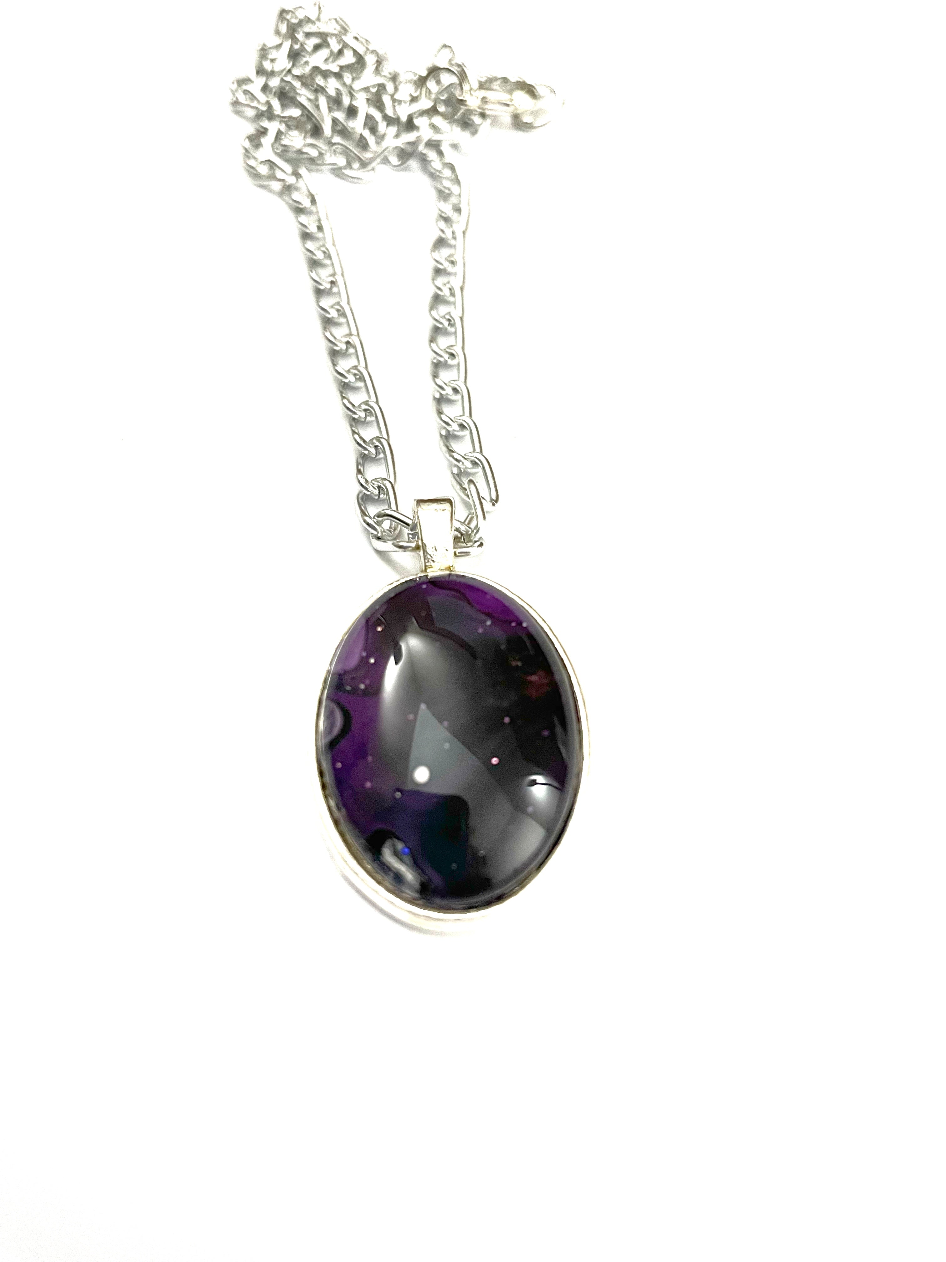 Purple Acrylic Necklaces