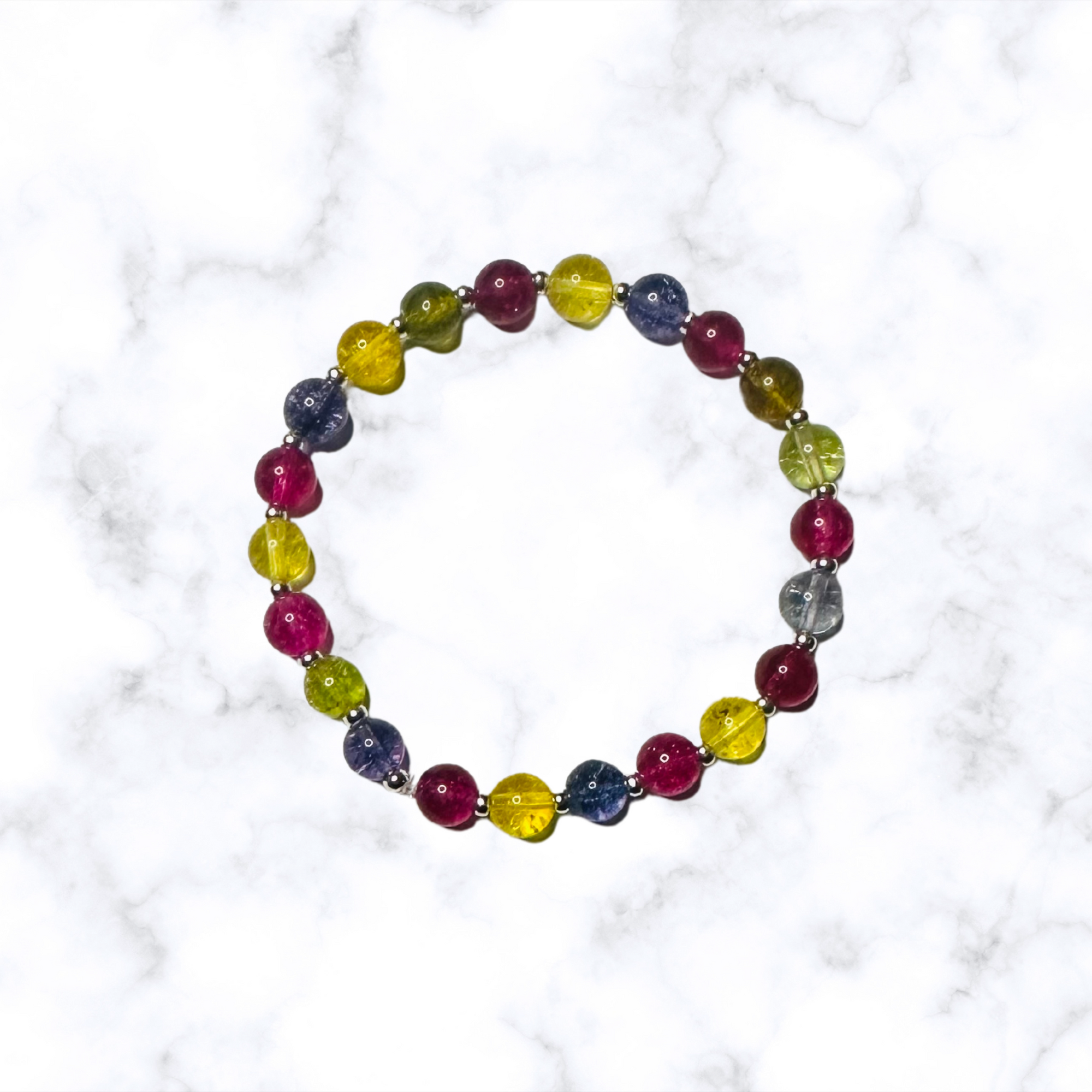 Bead Soup Glass Stretchy Bracelet