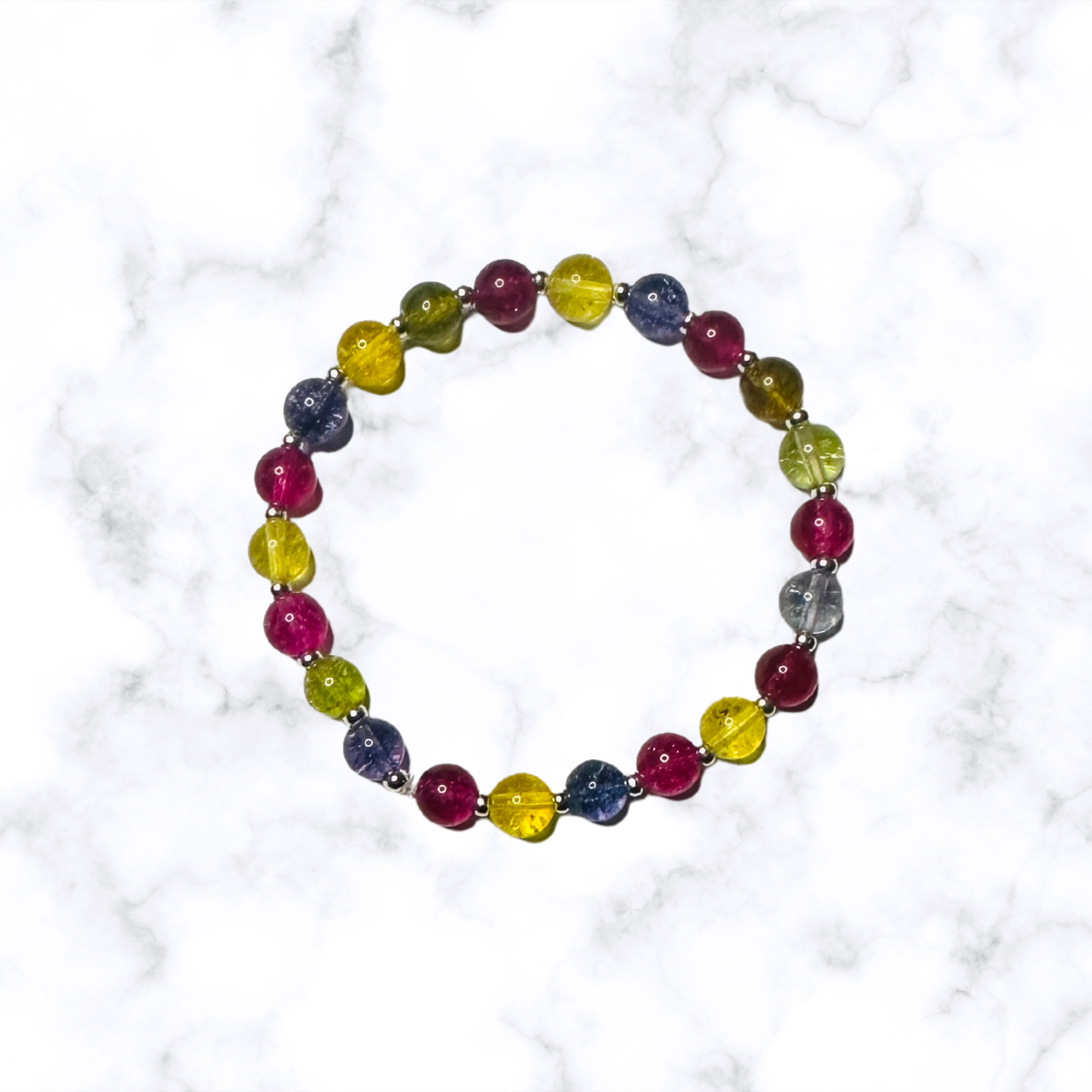 Bead Soup Glass Stretchy Bracelet