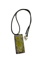 Green and Blue Rectangle Tile Necklace