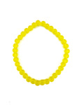 Frosted Sunshine Yellow Glass Stretchy Bracelet
