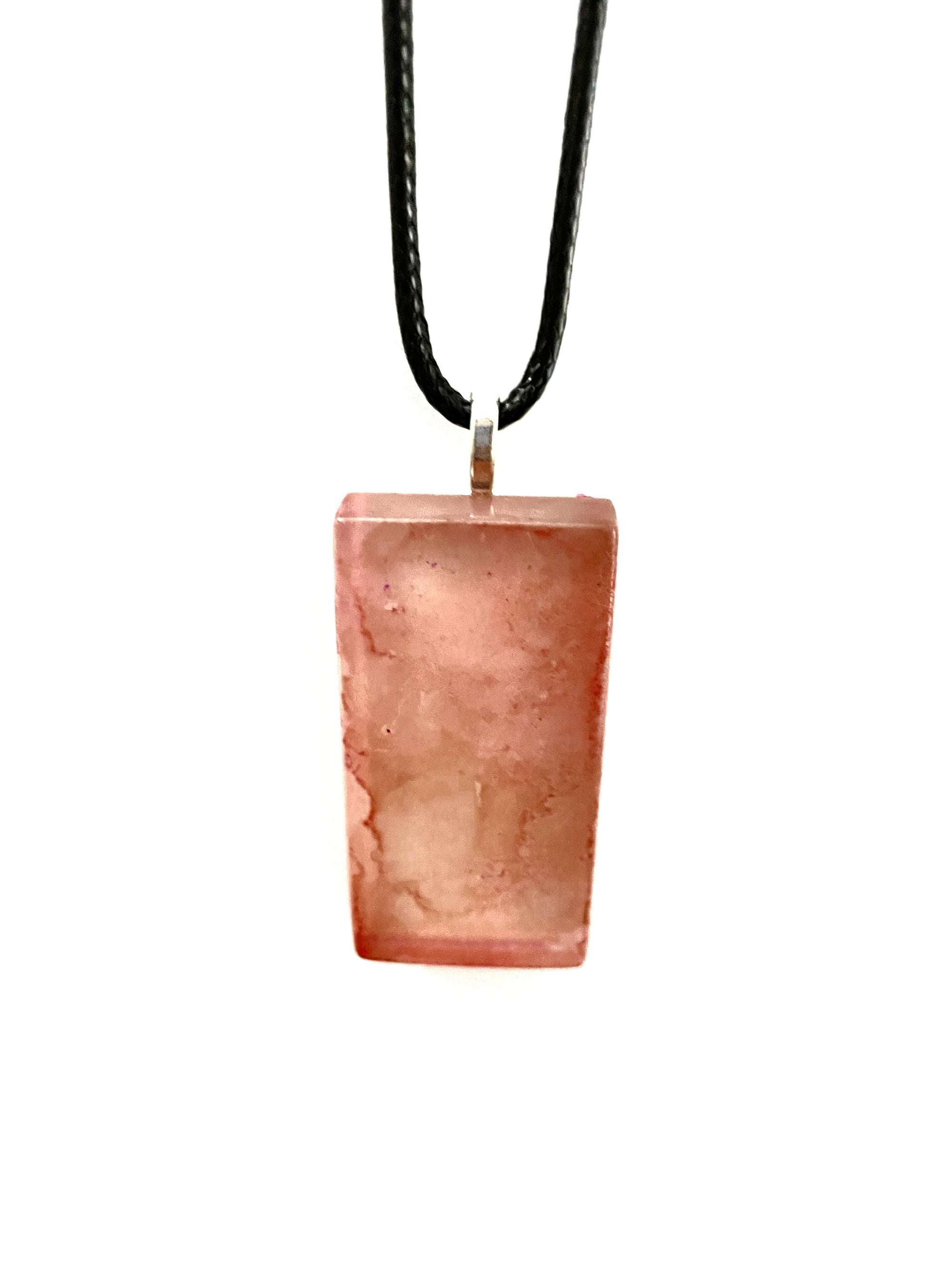 Red Rectangle Tile Necklace