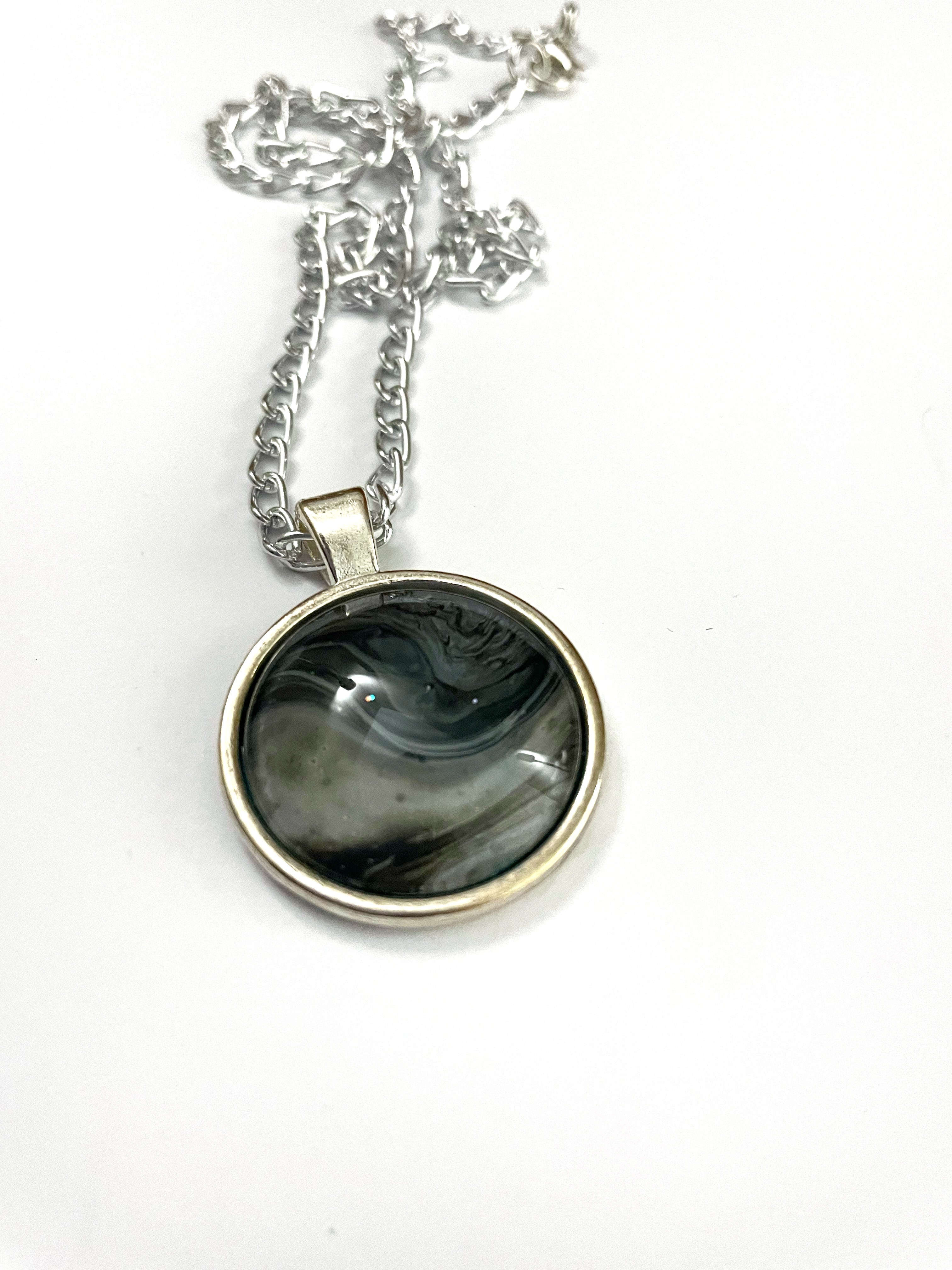 Grey Acrylic Necklaces