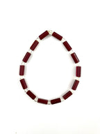 Red Barrel Glass Bead Stretchy Bracelet