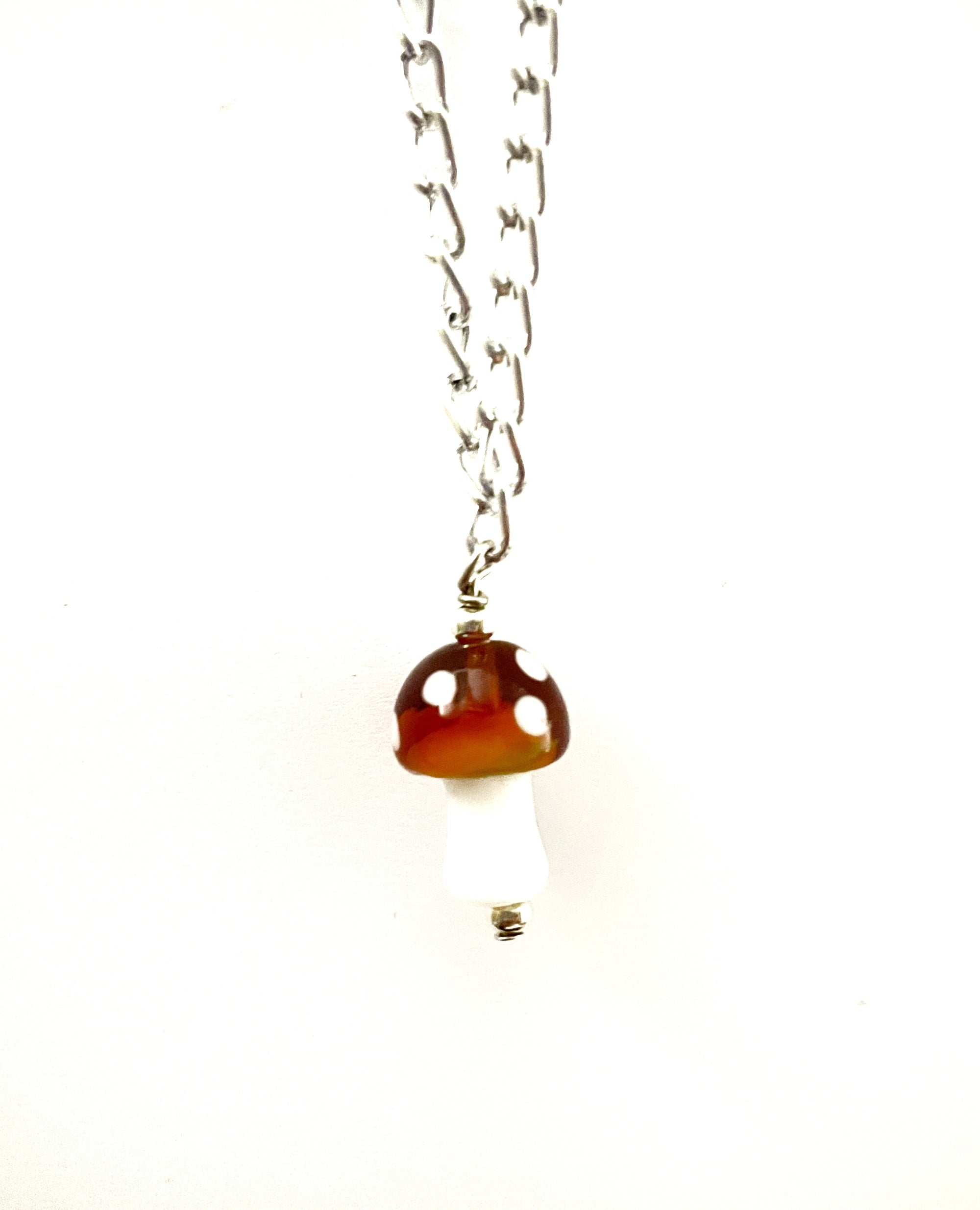 Glass Mushroom Necklace