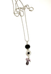 Black and Purple Dangle Necklace
