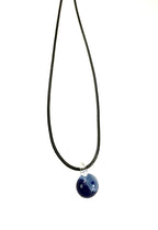 Blue Yin Yang Glass Necklace