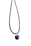 Blue Yin Yang Glass Necklace