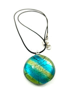 Blue and Yellow Glass Necklace