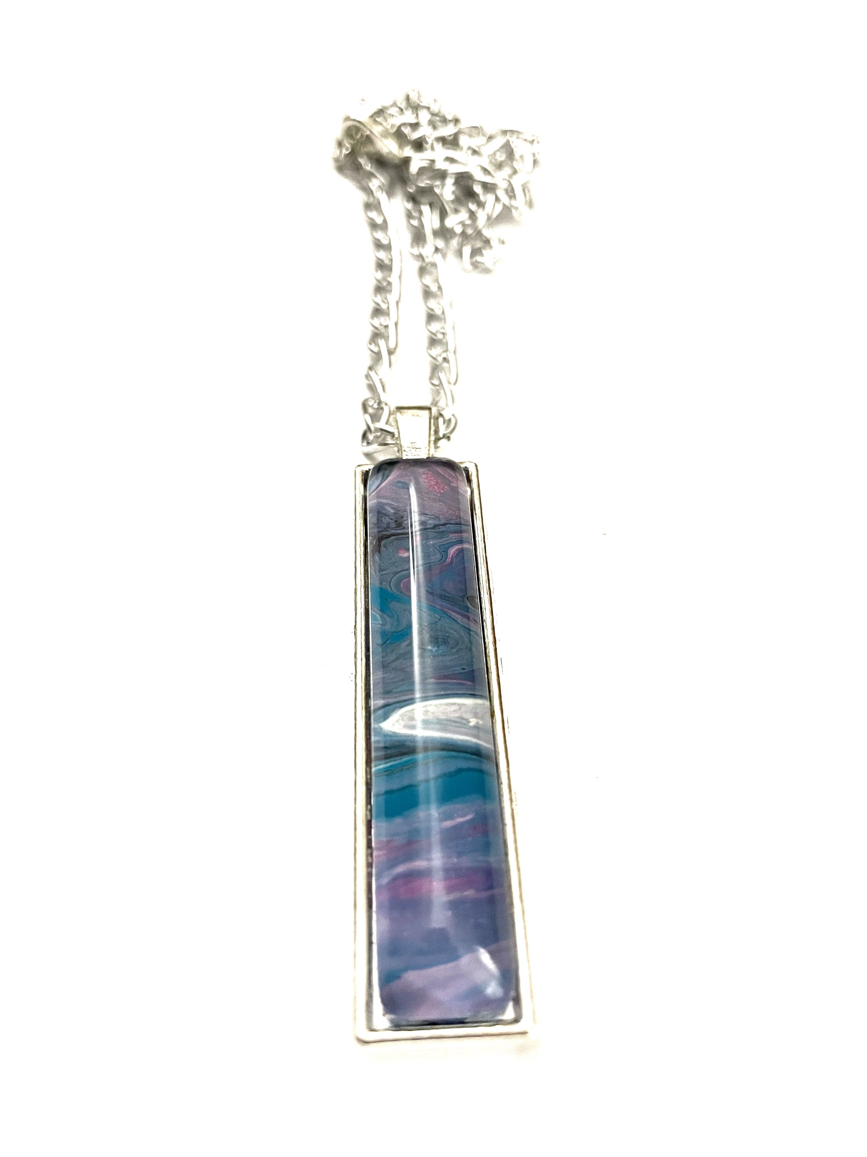 Blue, Pink and Black Acrylic Necklaces
