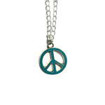 Peace Symbol Metal Necklace
