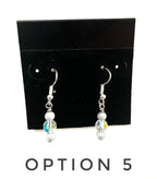 Gunmetal Druzy Glass Earrings